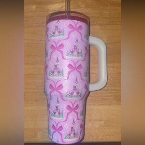 Disney Pink Castle Tumbler with Handle